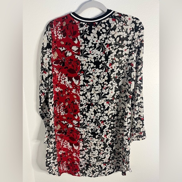 NWT Calvin Klein Women’s Black and Red Floral Dress - Picture 3 of 6
